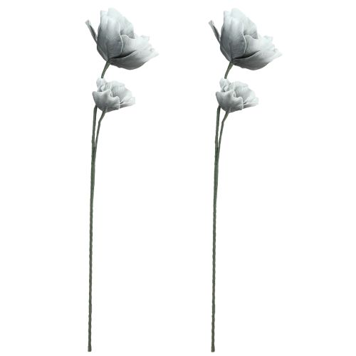 Artikel Blomster Skum Store Kunstige Blomster Skum Grå 85cm 2stk