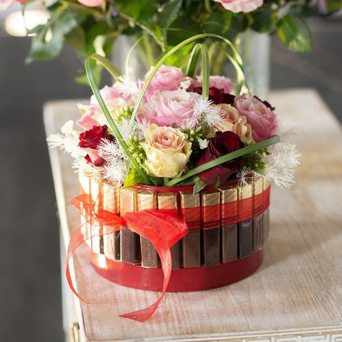 Artikel Blomsterkasse rød blank Ø18/20cm 2 stk