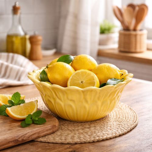 Artikel Dekorativ blomsterskål i keramik til boligindretning og gaveideer, 13 cm, 2 stk.