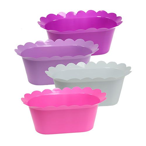 Floristik24 Plast potteblomst oval røv. 21cm x 11cm x 9,5cm 10 stk