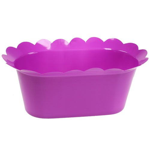 Floristik24 Plast potteblomst oval røv. 21cm x 11cm x 9,5cm 10 stk