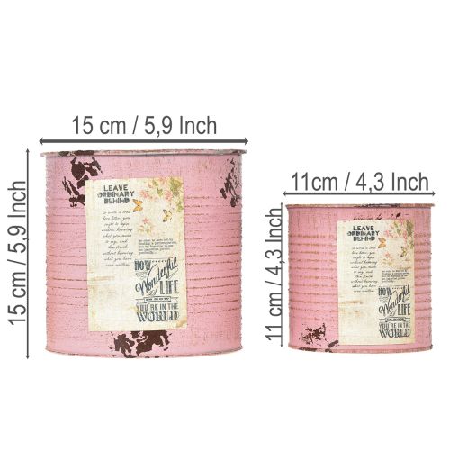 Artikel Blomsterpottesæt til altan og have, dekoration af plantekasse, vintage stil, 15 cm, 3 dele