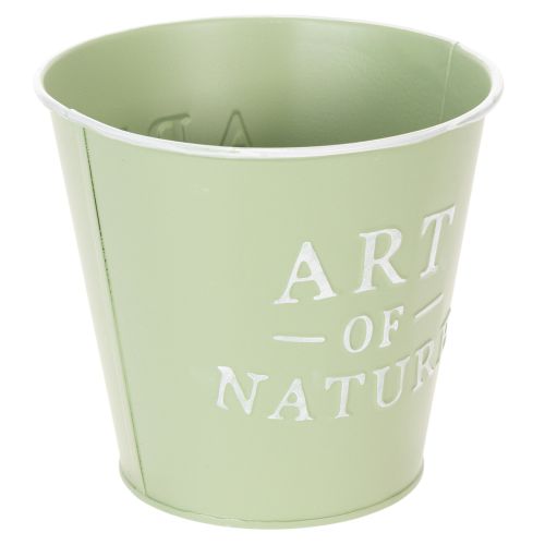 Zink urtepotte, mintgrøn, Ø15 cm, H13,5 cm | Floristik24.dk