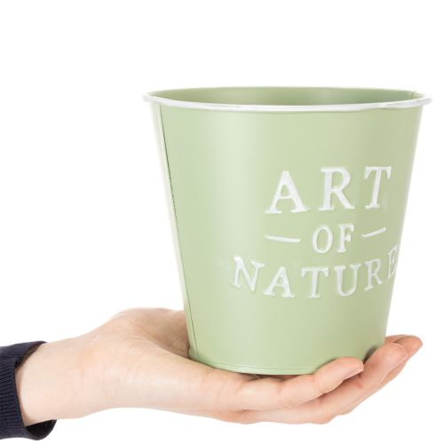 Artikel Zink urtepotte, mintgrøn, Ø15 cm, H13,5 cm