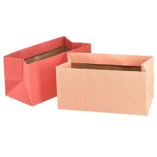 Artikel Blomsterpose ekstra lang med folie laksepink 24x12cm 6 stk
