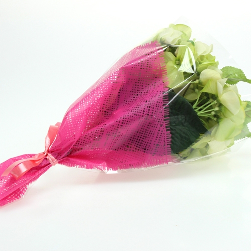 Artikel Blomsterpose pink L40cm B12-30cm 50 stk