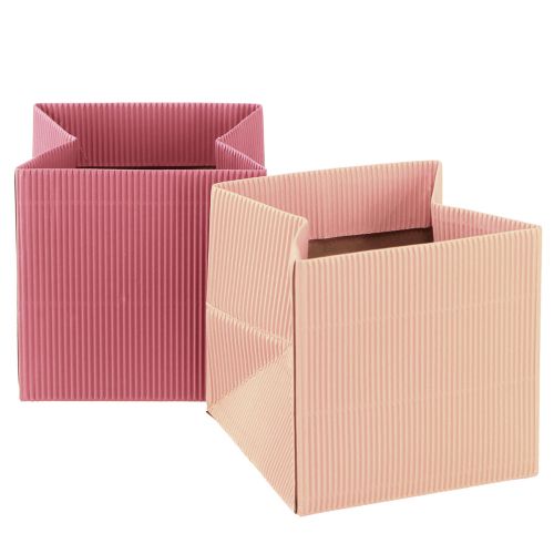 Floristik24 Blomsterpotte blomsterpose pink laks 12cmx12cm 6 stk