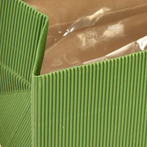 Artikel Blomsterplantekasse Langribbet Grøn Olivengrøn 24x12cm 6 stk