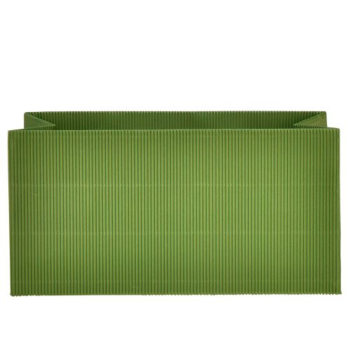 Artikel Blomsterplantekasse Langribbet Grøn Olivengrøn 24x12cm 6 stk