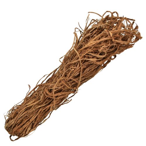 Artikel Håndværksmateriale naturlige dekorative fibre brune eksotiske naturfibre 500g