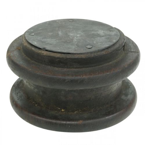 Floristik24 Lysestage, industrielt design, dekorativ remskive, borddekoration, vintage look Ø10-10,5cm