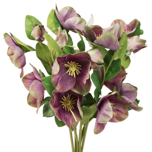 Juleroser Kunstig Snerose Lilla Blossom L35cm 6 stk