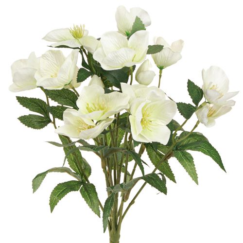 Artikel Julerose buket 39cm creme
