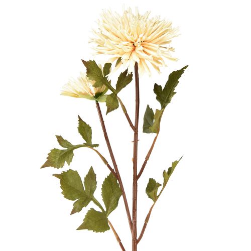 Krysantemum creme kunstig blomst med 2 blomster L70cm