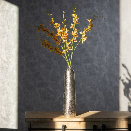 Artikel Kunstig Cymbidium-orkidé som blomsterstilk til elegant dekoration, 95 cm, 2 stk.