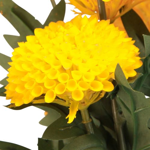 Artikel Dahlia Kunstige Dekorative Blomster Gul Blossom L64cm 3 stk