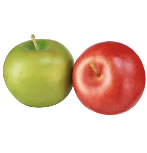 Floristik24 Deco æblerød grøn kunstig frugt Ø5,5cm H5cm 12 stk