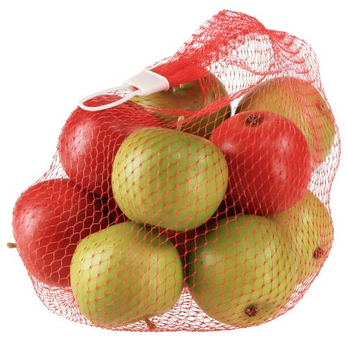 Artikel Deco æblerød grøn kunstig frugt Ø5,5cm H5cm 12 stk