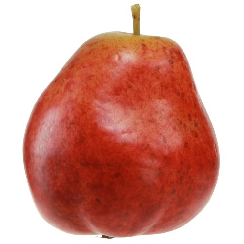 Artikel Dekorative pærer dekorativ frugt rød i net Ø5,5 cm H6,5 cm 12 stk.