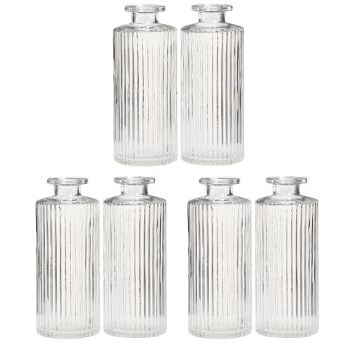Floristik24 Dekorationsflasker Glas Minivaser Klar Retro H13cm 6 stk