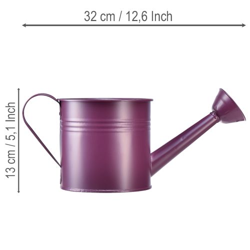 Dekorativ vandkande, lilla metalplantekasse, Ø13,5 cm H12,5 cm | Floristik24.dk