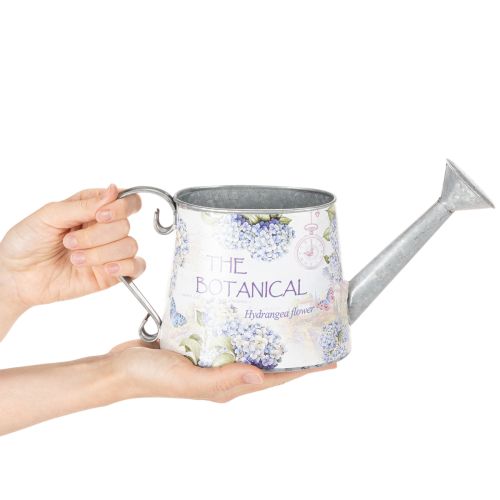 Dekorativ vandkande hortensia metal vintage blomster 30x11x14,5cm | Floristik24.dk