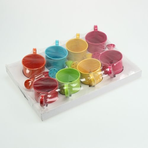 Floristik24 Vandingskande Ø11cm H9cm 8stk. forskellige farver