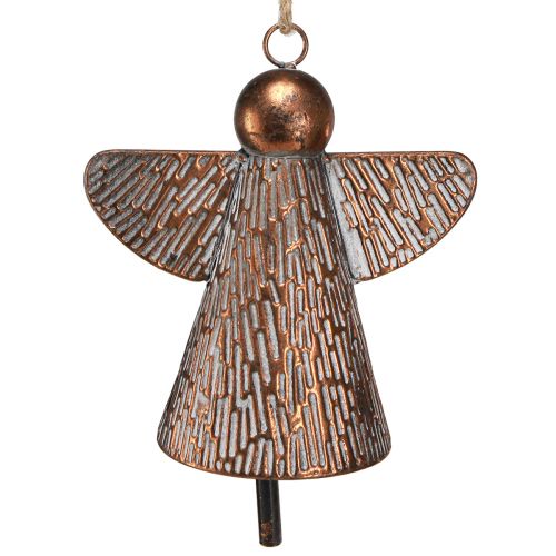 Artikel Dekorativ klokke skytsengel metal bronze 19,5x12x19cm vintage