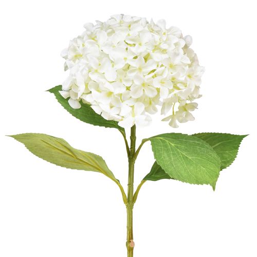 Dekorativ hortensia kunstig hvid sneboldhortensia 65cm