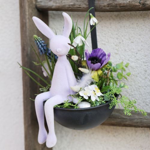 Floristik24 Dekorativ murske planteskål antracit hængende Ø16,5cm 2stk