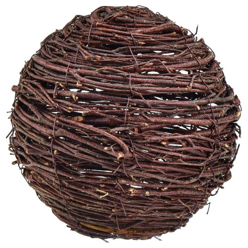 Dekorativ kugle lavet af vinstokke, naturlig brun, diameter 20 cm