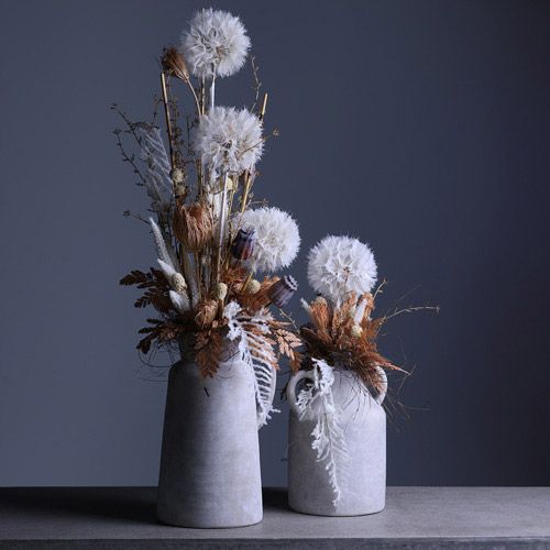 Floristik24 Dekorativ mælkebøtte i hvid – sarte tørrede blomster til stilfulde arrangementer Ø11cm 6 stk.