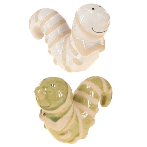Floristik24 Sjov ormedekoration keramik larve hængende dekorationspotte 9x6cm 2 stk.