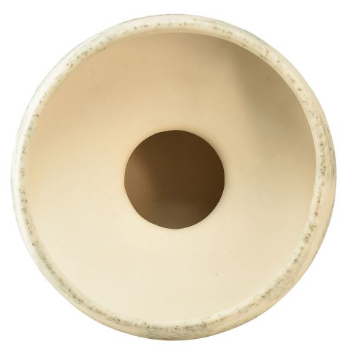 Artikel Dekorativ skål keramisk skål creme grågrøn Ø20cm H16cm