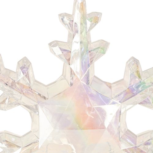 Artikel Dekorative snefnug, vinterdekoration, iriserende, Ø14-15 cm, 2 stk.