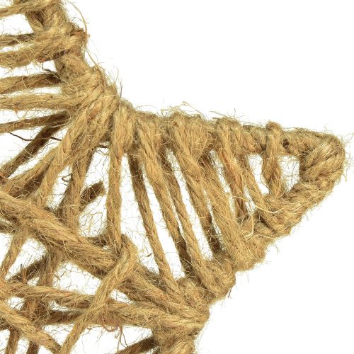 Artikel Pyntestjerne til ophængning af jutestjerne natur Ø18cm 4 stk
