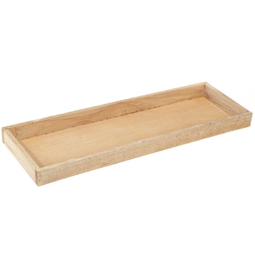 Artikel Dekorativ bakke aflang træbakke natur 42×14×3cm 3stk