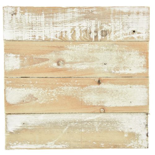 Artikel Dekorativ bakke med fødder brun hvid shabby chic 30x30cm
