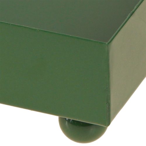 Artikel Dekorativ bakke firkantet metalbakke grøn 15×15 cm 2 stk.