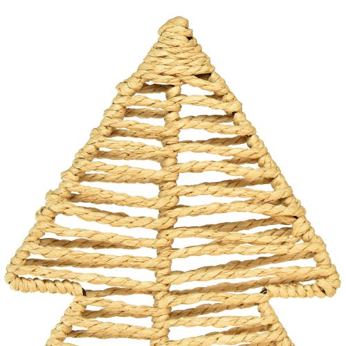 Artikel Dekorativt juletræ sort naturmetal raffia 30×11,5×60cm