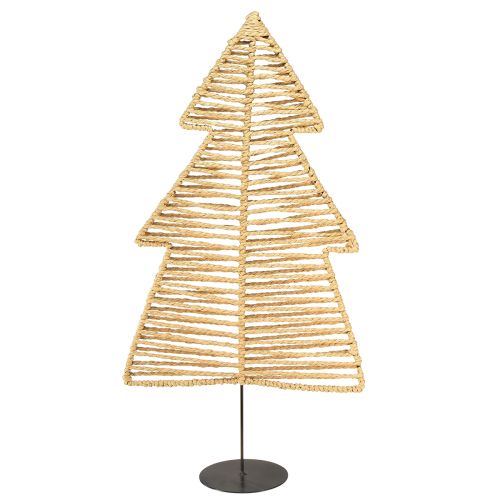 Artikel Dekorativt juletræ sort naturmetal raffia 30×11,5×60cm