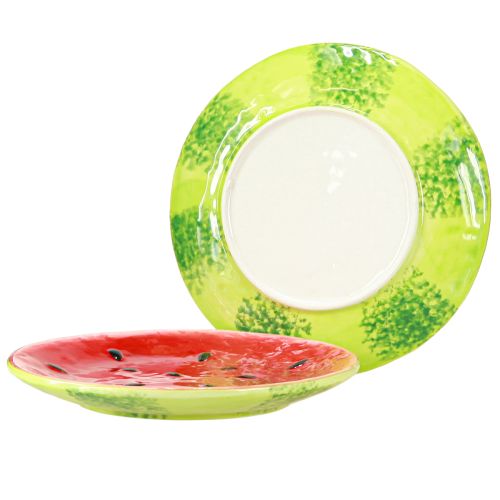 Artikel Dekorativ tallerken Keramik tallerken Vandmelon Keramik Ø16cm 2stk