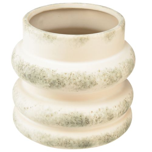 Artikel Dekorativ plantekasse til tørre arrangementer creme grågrøn 16×16cm