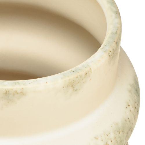 Artikel Dekorativ plantekasse til tørre arrangementer creme grågrøn 16×16cm