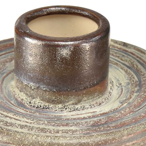 Artikel Dekorativ vase keramik keramik vase brun blå grå 12x10,5cm 2 stk.