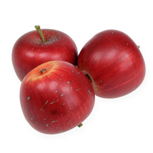 Floristik24 Dekorative æbler 4cm mørkerød 6stk