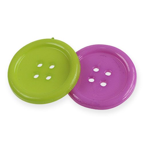 Floristik24 Dekorative knapper farvet Ø2,5 cm 200p