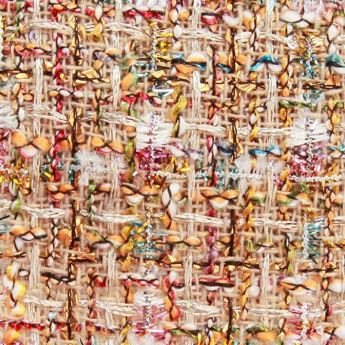 Artikel Dekorativt smykkebånd farverigt glitter patchwork B70mm L5m