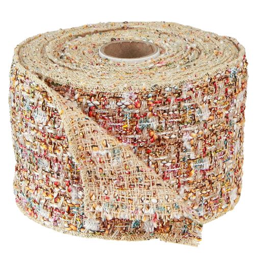 Artikel Dekorativt smykkebånd farverigt glitter patchwork B70mm L5m