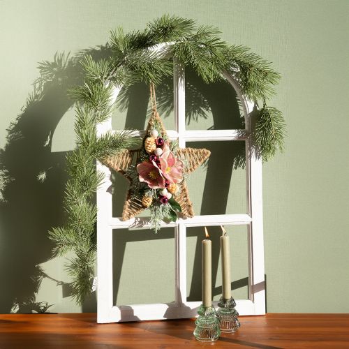 Floristik24 Dekorativt vindue shabby chic dekorativt trævindue hvidt 40×70cm